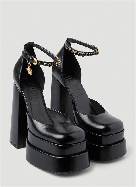 versace medusa heel trainers|Versace platform heels medusa.